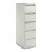 Bisley Premium Filer - 5 Drawer Foolscap Filing Cabinet in Goose Grey 1653-av4