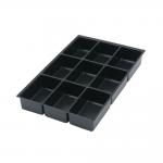 Bisley Multidrawer Insert Trays with 9 Compartments in Black Pack of 5 226P5-000