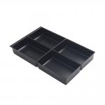 Bisley Multidrawer Insert Trays with 4 Compartments in Black Pack of 5 227P5-000