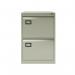 Bisley Volume Filer - 2 Drawer Foolscap Filing Cabinet in Goose Grey AOC2-av4