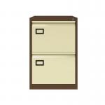 Bisley Volume Filer - 2 Drawer Foolscap Filing Cabinet in Coffee/Cream AOC2-av5av6