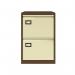 Bisley Volume Filer - 2 Drawer Foolscap Filing Cabinet in Coffee/Cream AOC2-av5av6