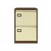 Bisley Volume Filer - 2 Drawer Foolscap Filing Cabinet in Coffee/Cream AOC2-av5av6