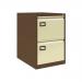 Bisley Volume Filer - 2 Drawer Foolscap Filing Cabinet in Coffee/Cream AOC2-av5av6