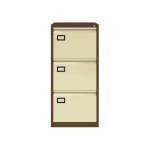 Bisley Volume Filer - 3 Drawer Foolscap Filing Cabinet in Coffee/Cream AOC3-av5av6