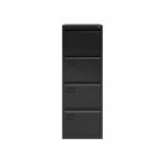 Bisley Volume Filer - 4 Drawer Foolscap Filing Cabinet in Black AOC4-av1