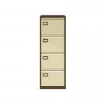 Bisley Volume Filer - 4 Drawer Foolscap Filing Cabinet in Coffee/Cream AOC4-av5av6