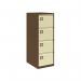 Bisley Volume Filer - 4 Drawer Foolscap Filing Cabinet in Coffee/Cream AOC4-av5av6