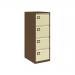 Bisley Volume Filer - 4 Drawer Foolscap Filing Cabinet in Coffee/Cream AOC4-av5av6