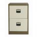 Bisley Contract Filer - 2 Drawer Foolscap Filing Cabinet in Coffee/Cream CC2H1A-av5av6