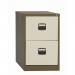 Bisley Contract Filer - 2 Drawer Foolscap Filing Cabinet in Coffee/Cream CC2H1A-av5av6