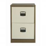 Bisley Contract Filer - 2 Drawer Foolscap Filing Cabinet in Coffee/Cream CC2H1A-av5av6