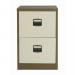 Bisley Contract Filer - 2 Drawer Foolscap Filing Cabinet in Coffee/Cream CC2H1A-av5av6