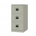 Bisley Contract Filer - 3 Drawer Foolscap Filing Cabinet in Goose Grey CC3H1A-av4