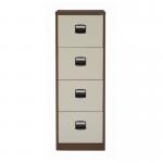 Bisley Contract Filer - 4 Drawer Foolscap Filing Cabinet in Coffee Cream CC4H1A-av5av6