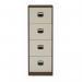 Bisley Contract Filer - 4 Drawer Foolscap Filing Cabinet in Coffee Cream CC4H1A-av5av6