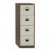 Bisley Contract Filer - 4 Drawer Foolscap Filing Cabinet in Coffee Cream CC4H1A-av5av6