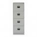 Bisley Contract Filer - 4 Drawer Foolscap Filing Cabinet in Goose Grey CC4H1A-av4