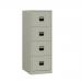 Bisley Contract Filer - 4 Drawer Foolscap Filing Cabinet in Goose Grey CC4H1A-av4