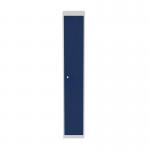 Bisley CLK 1 Door Locker with Shelf and Coat Rail in Light Grey/Oxford Blue CLK121-av7/ay7