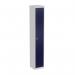 Bisley CLK 1 Door Locker with Shelf and Coat Rail in Light Grey/Oxford Blue CLK121-av7/ay7