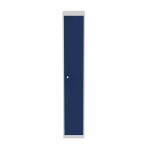Bisley CLK 1 Door Locker with Shelf and Coat Rail in Light Grey/Oxford Blue CLK121-av7/ay7