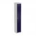 Bisley CLK 1 Door Locker with Shelf and Coat Rail in Light Grey/Oxford Blue CLK121-av7/ay7