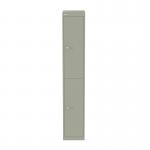 Bisley CLK 2 Door Locker with 1 x Fixed Coat Hook Per Compartment in Goose Grey CLK182-av4