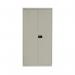 Bisley Economy Cupboard 1806mm High with Three Black Dual Purpose Filing Shelves in Goose Grey E722A03-av4