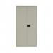 Bisley Economy Cupboard 1806mm High with Three Black Dual Purpose Filing Shelves in Goose Grey E722A03-av4