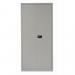 Bisley Economy Cupboard 1950mm High with Four Black Dual Purpose Filing Shelves in Goose Grey E782A04-av4