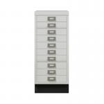 Bisley 29 Series Multidrawer with 10 Drawers in Goose Grey with Standard Black Plinth H2910NLSPB-av4