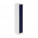 Bisley Primary 1 Door Locker 300mm Wide 450mm Deep in Light Grey/Oxford Blue PEDS1830451 av7ay7