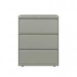 Bisley Essentials Sider Filer 800mm Wide with 3 Drawers in Goose Grey YESF0810-av4