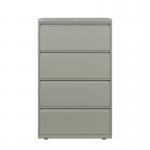 Bisley Essentials Sider Filer 800mm Wide with 4 Drawers in Goose Grey YESF0813-av4