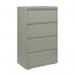 Bisley Essentials Sider Filer 800mm Wide with 4 Drawers in Goose Grey YESF0813-av4