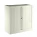 Bisley Essentials Tambour 1000mm Wide, 1000mm High in Goose Grey with Light Grey Shutter YETB1010.1-av4