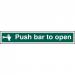 PUSH BAR TO OPEN SIGN BSW00067