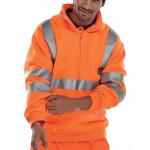 Beeswift Quarter Zipped Hi Vis Sweatshirt Orange 2XL BSZSSENOR2XL BSW00217
