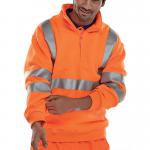 Beeswift Quarter Zipped Hi Vis Sweatshirt Orange 3XL BSZSSENOR3XL BSW00218