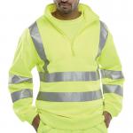 Beeswift Quarter Zipped Hi Vis Sweatshirt SYellow S BSZSSENSYS BSW00219