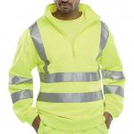 Beeswift Quarter Zipped Hi Vis Sweatshirt SYellow M BSZSSENSYM BSW00220