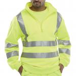 Beeswift Quarter Zipped Hi Vis Sweatshirt SYellow 2XL BSZSSENSY2XL BSW00223