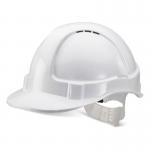 Economy Vented Safety Helmet White One Size BBEVSHW BSW00268