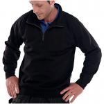 Beeswift Quarter Zip Sweatshirt Black S BSW00585