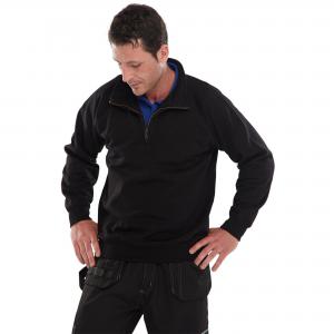 Image of Beeswift Quarter Zip Sweatshirt Black 3XL BSW00601