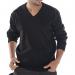 Beeswift Click Acrylic V-Neck Military Style Security Sweater Black M BSW00666