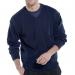 Beeswift Click Acrylic V-Neck Military Style Security Sweater Navy Blue M BSW00676