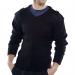 Beeswift Acrylic Mod V-Neck Sweater Black M BSW00694