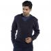 Beeswift Acrylic Mod V-Neck Sweater Navy Blue 2XL BSW00700